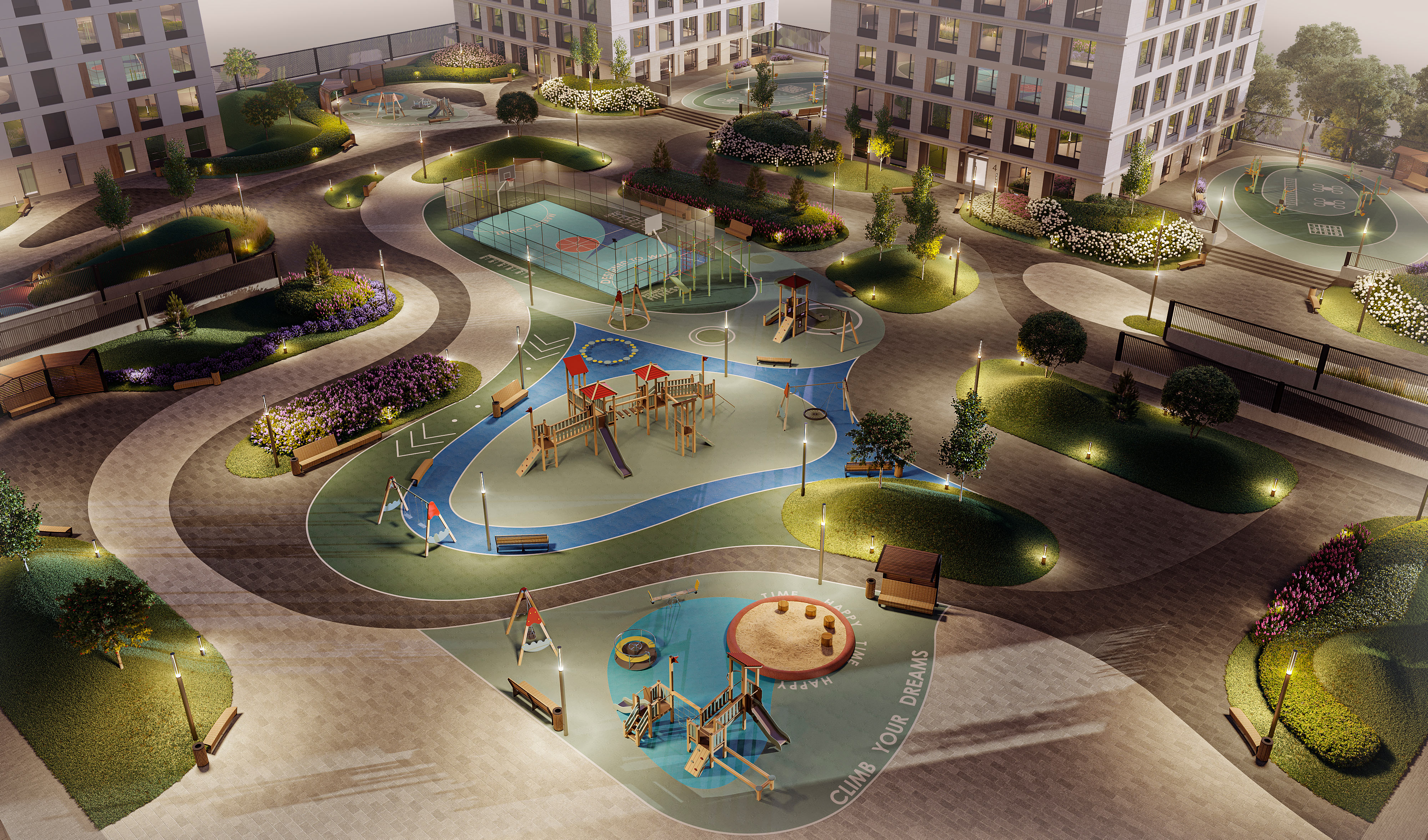 Приватные дворы без машин