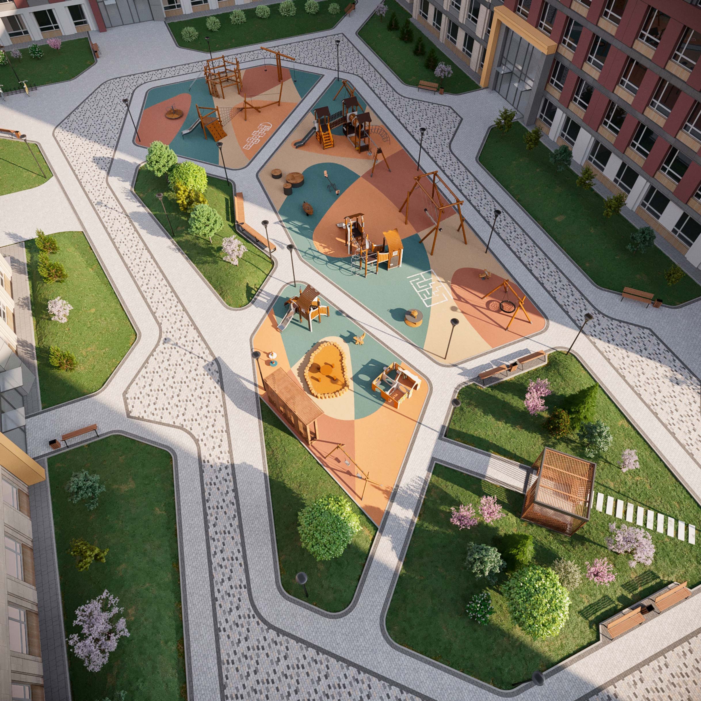 Приватные дворы без машин